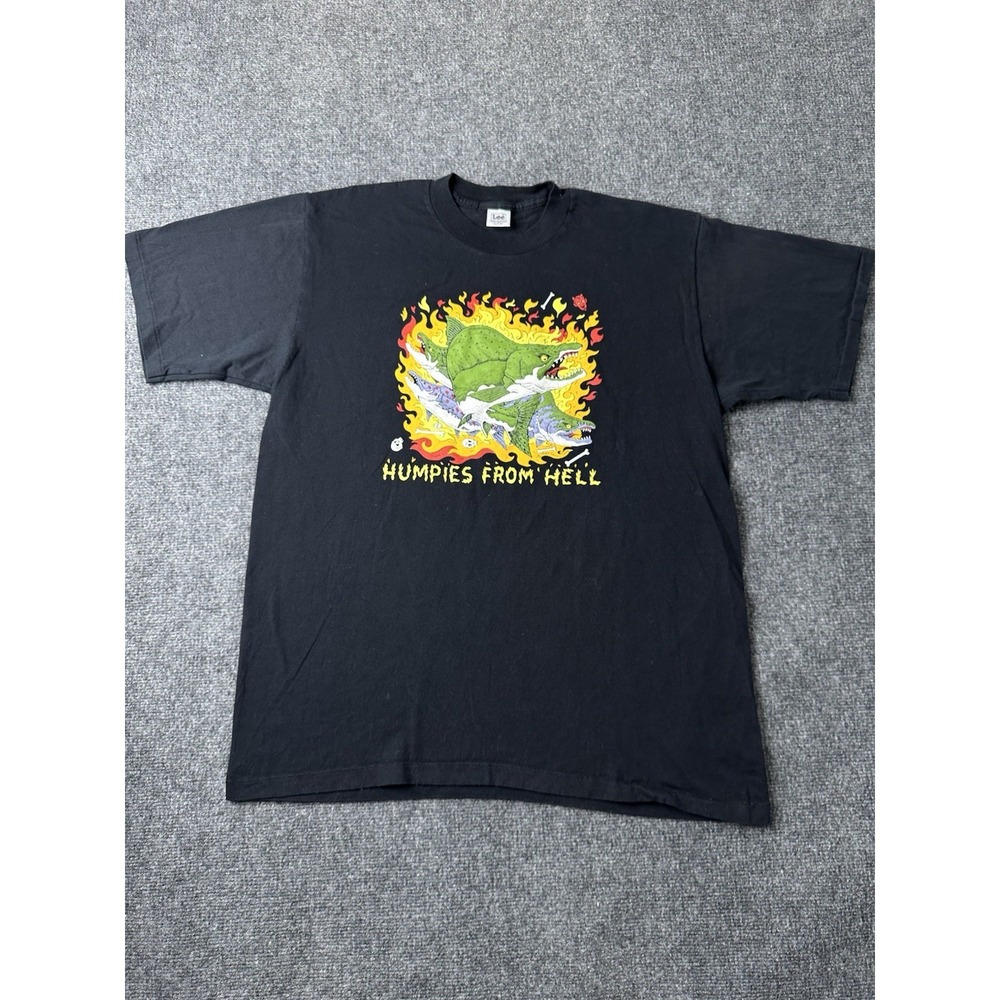 Mens 1990 Ray Troll Humpies From Hell Fish Graphic T Shirt, Size XL